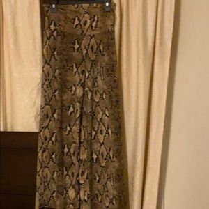 Faux snake skin pants